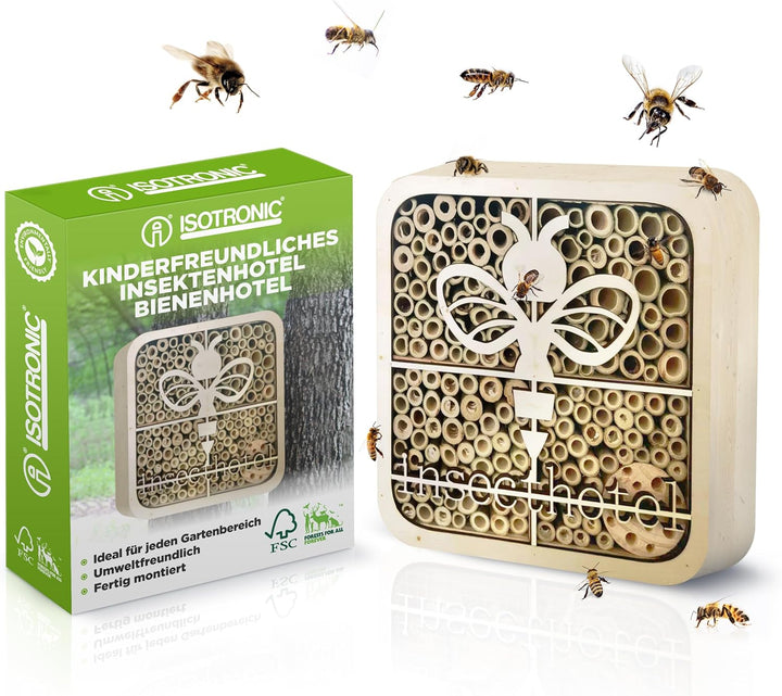 ISOTRONIC Insektenhotel | umweltfreundliches Insektenhaus für Marienkäfer, Bienen und andere Insekte