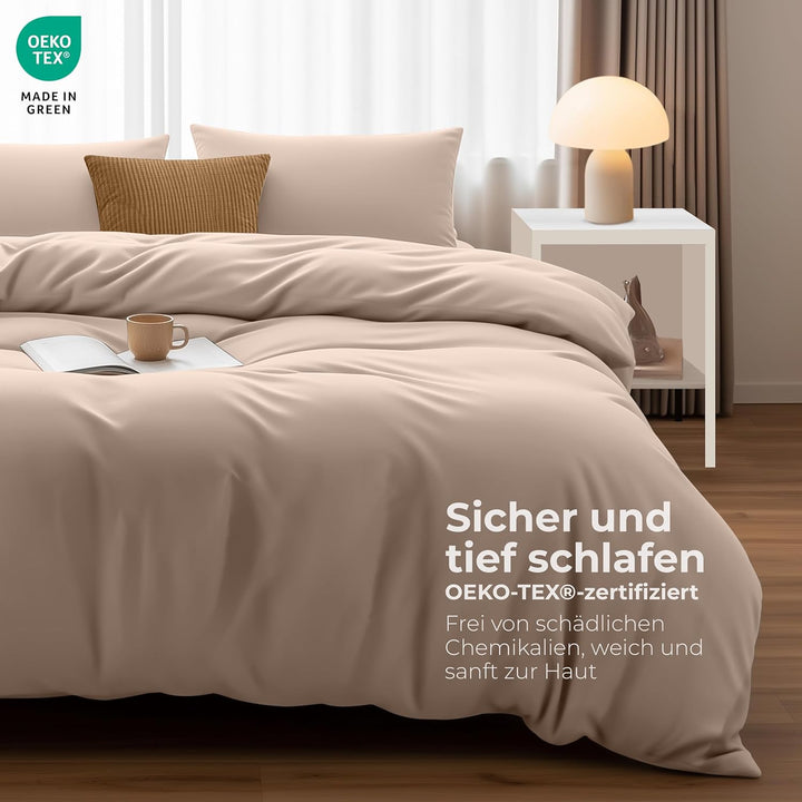 Utopia Bedding Bettwäsche 200x200 Set - Mikrofaser Bettbezug 200x200 cm + 2 Kissenbezüge 50x75 cm -
