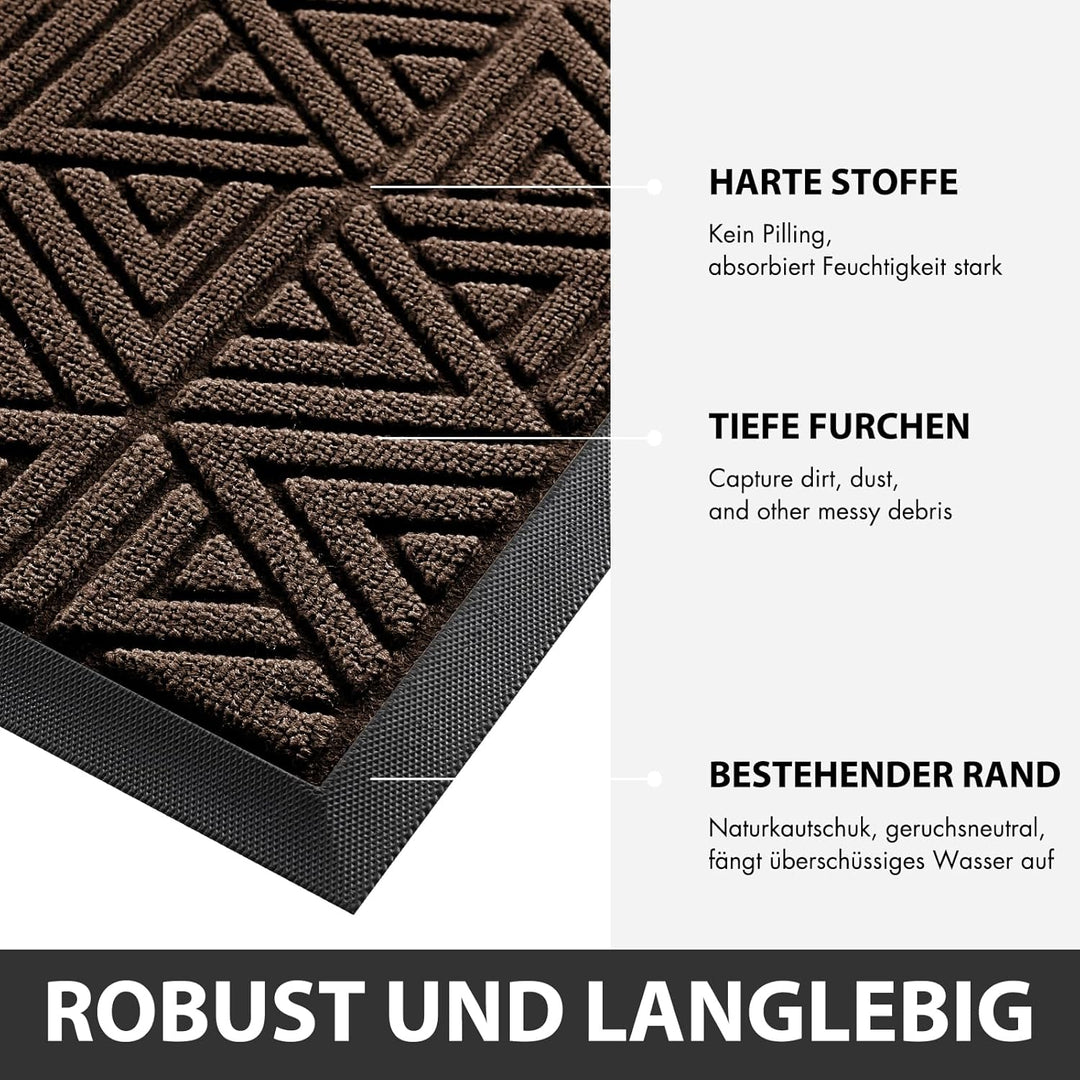 Yimobra Fussmatte für den Aussenbereich, strapazierfähige und langlebige Eingangsmatte für den Ausse