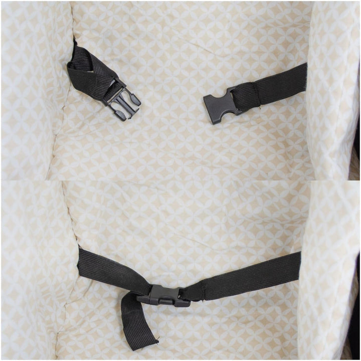 Babyschaukel Kleinkindschaukel Babyliegeschaukel Stoffschaukel Babywippe Wiege (Muster: silberfarben