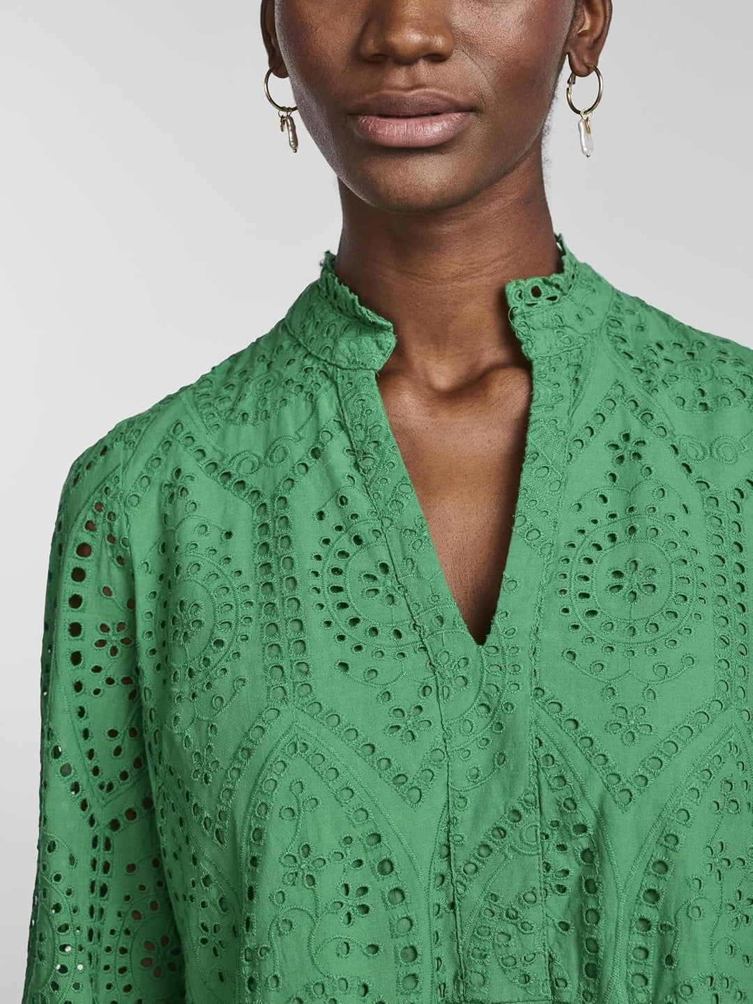YAS Damen Yasholi Ls Dress S. Noos Stufenkleid XS Jelly Bean, XS Jelly Bean