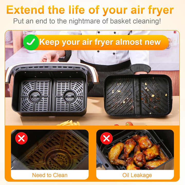Airfryer Zubehör Für Heissluftfritteuse Ninja Af500EU Af500EUCP 10,4L, Silikonform Für Heissluftfrit