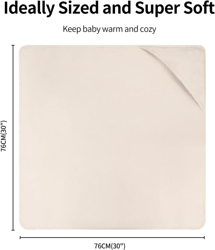 Kapuzenhandtuch Baby 2er-Pack, Musselin Baumwolle Baby Handtuch Kapuze, Ultraweiche und Saugfähige B
