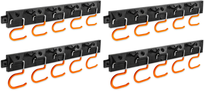 Gartengerätehalter [2x40cm] Werkzeug Organizer mit rutschfesten Haken – Gerätehalter für Besen, Hack