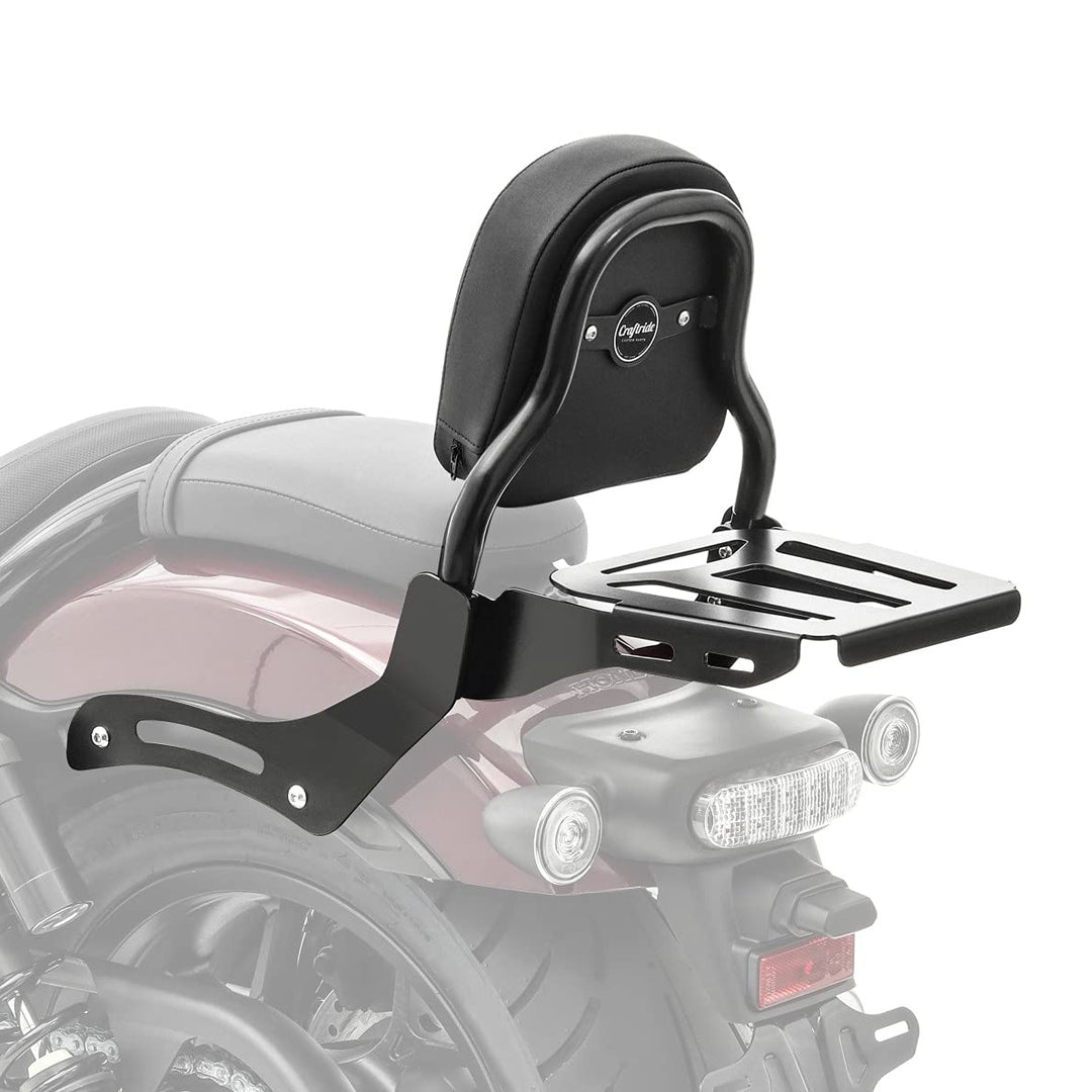 Sissy Bar XS3 Kompatibel für Honda Rebel 1100 2021 mit Gepäckträger schwarz