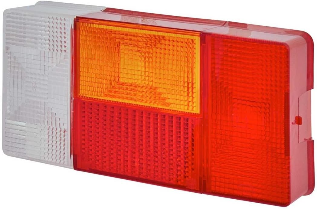 HELLA - Heckleuchte - Glühlampe - 12/24V - Anbau - Lichtscheibenfarbe: mehrfarbig - Stecker: Flachst