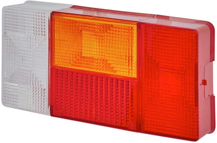 HELLA - Heckleuchte - Glühlampe - 12/24V - Anbau - Lichtscheibenfarbe: mehrfarbig - Stecker: Flachst