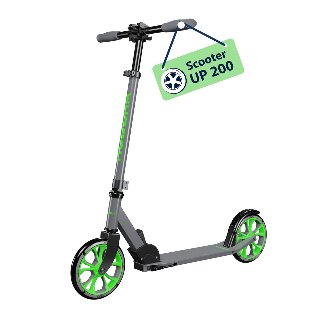 HUDORA Scooter Up 200 Normal grau / neon grün, Normal grau / neon grün