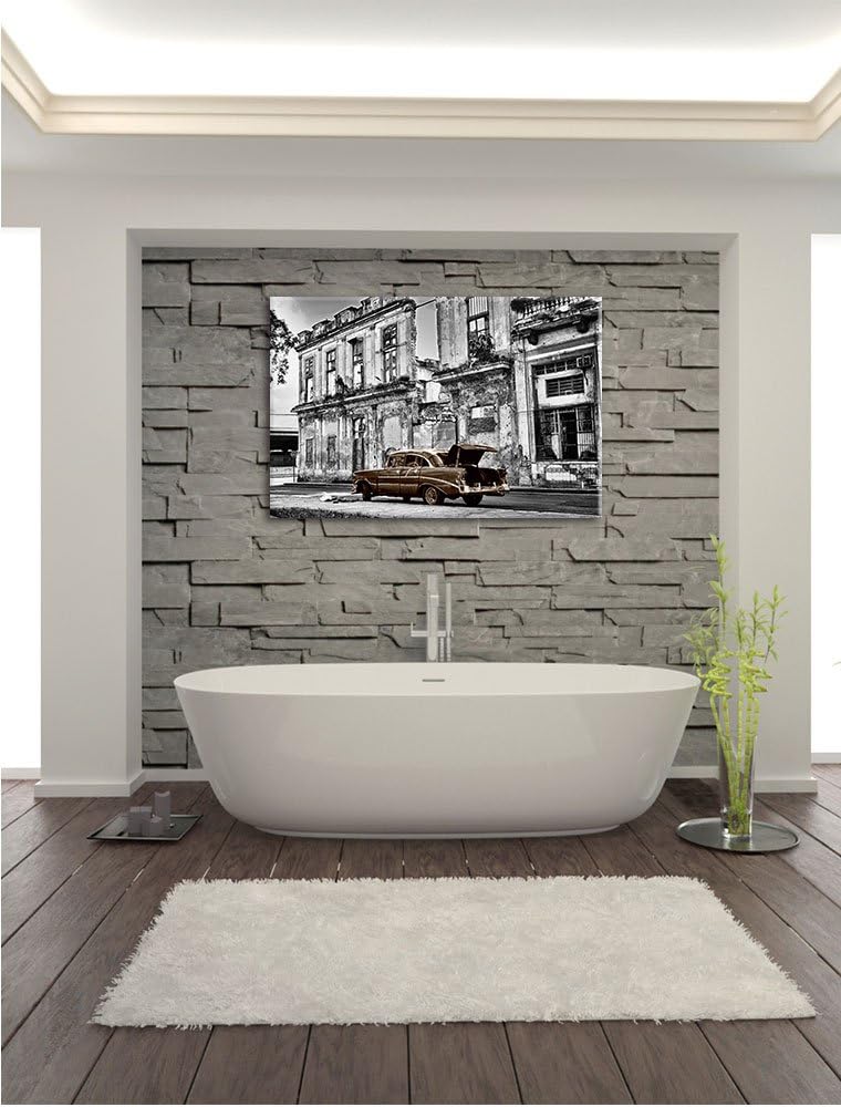 Pixxprint die Strassen Havannas als Leinwandbild/Grösse: 100x70 cm/Wandbild/Kunstdruck/fertig bespan
