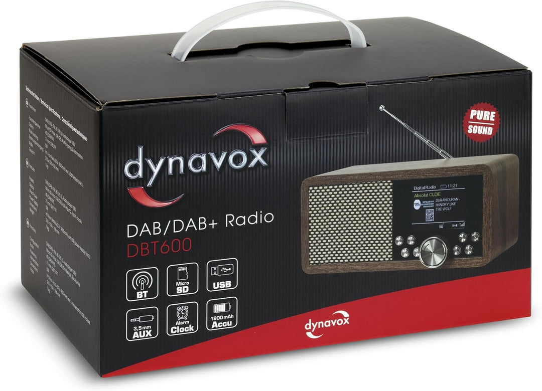 Dynavox DBT600 DAB+ Radio, tragbares, digitales UKW Radio, ideal als Küchenradio, Badradio, Büroradi