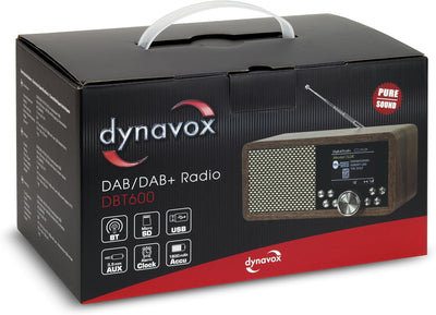 Dynavox DBT600 DAB+ Radio, tragbares, digitales UKW Radio, ideal als Küchenradio, Badradio, Büroradi