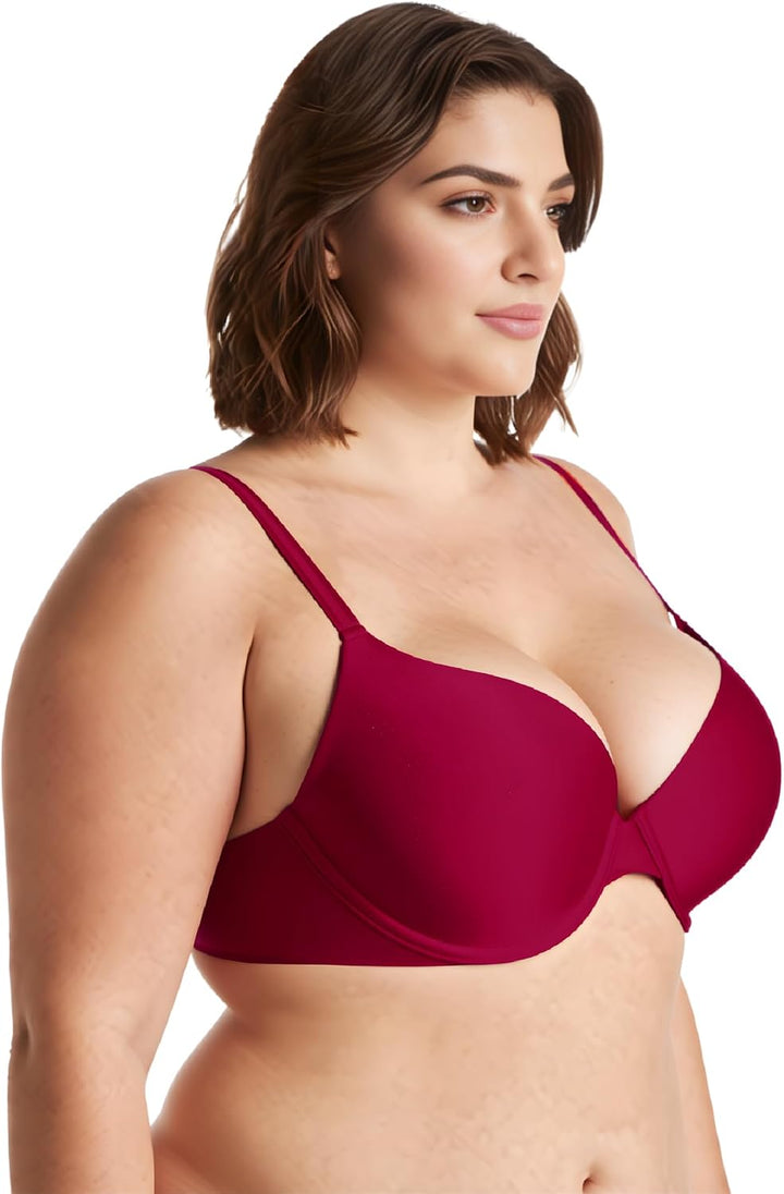 Curve Muse Damen Übergrösse Vollständige Abdeckung Bügel vorne schliessen BHs-1PK oder 2PK 70D Nackt