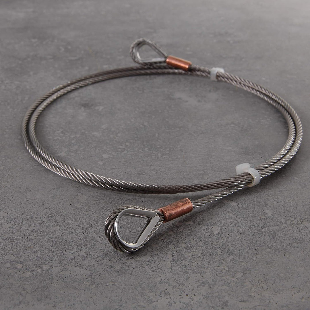 Drahtseile24 Edelstahlseil mit Kauschen, Edelstahl Stahlseil mit Kauschen | V4A AISI 316 | Ø8mm / 70