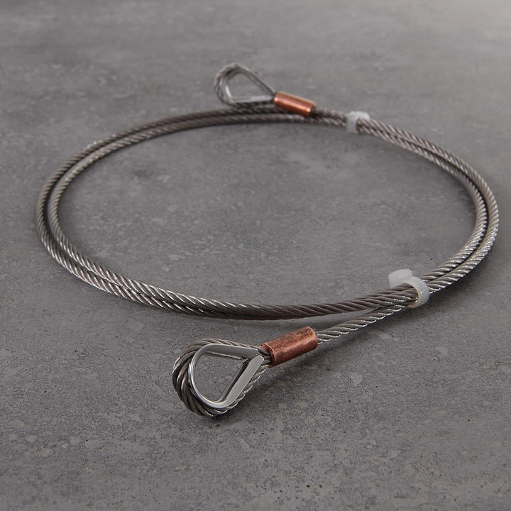 Drahtseile24 Edelstahlseil mit Kauschen, Edelstahl Stahlseil mit Kauschen | V4A AISI 316 | Ø8mm / 70