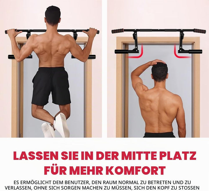 ONETWOFIT Klimmzugstange Türrahmen, Pull Up Bar for Doorway, mit Rutschfesten Griffen Trainingsgerät