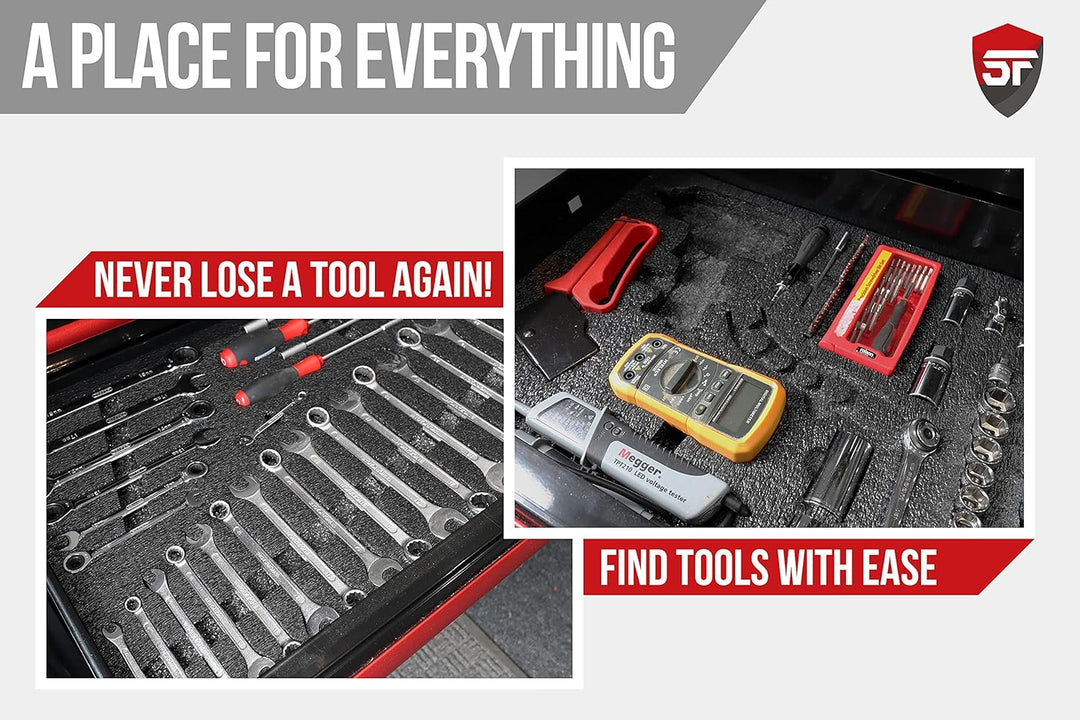 Shadow Foam Medium Sheet - 1000mm x 500mm | Schneiden und Abziehen Schaumstoff für Werkzeugkasten-Or