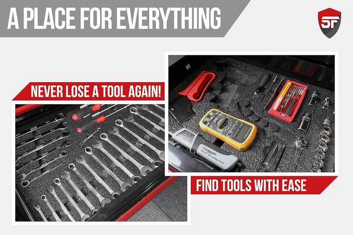 Shadow Foam Medium Sheet - 1000mm x 500mm | Schneiden und Abziehen Schaumstoff für Werkzeugkasten-Or
