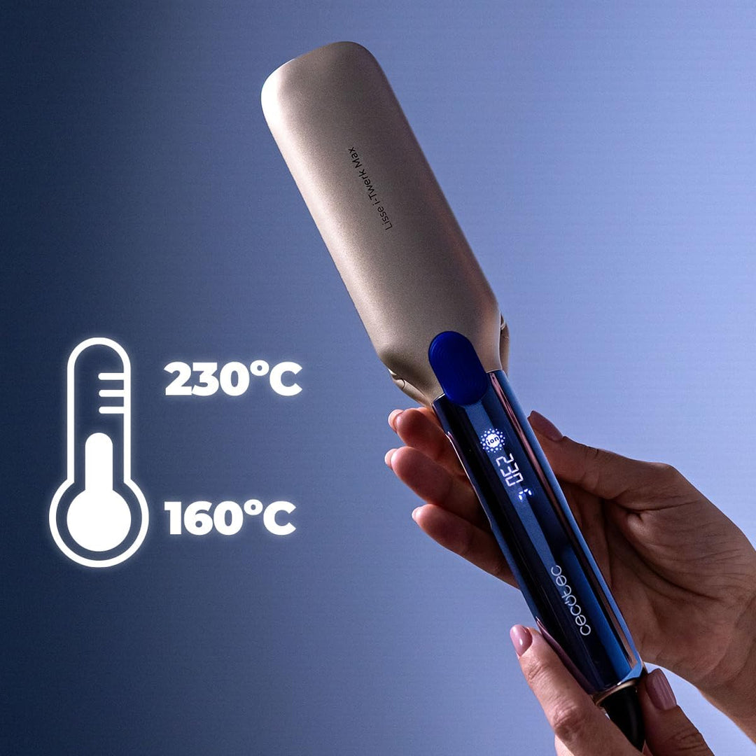 Cecotec Breites Glätteisen mit Kabel Lisse I-Twerk Max, 160-230 °C, Lisse i-Twerk Max