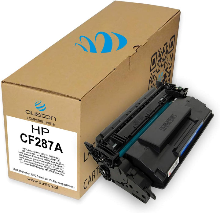 duston 2X CF287A, 87A Schwarz Toner kompatibel zu HP Laserjet Pro M501 Enterprise M506 M527