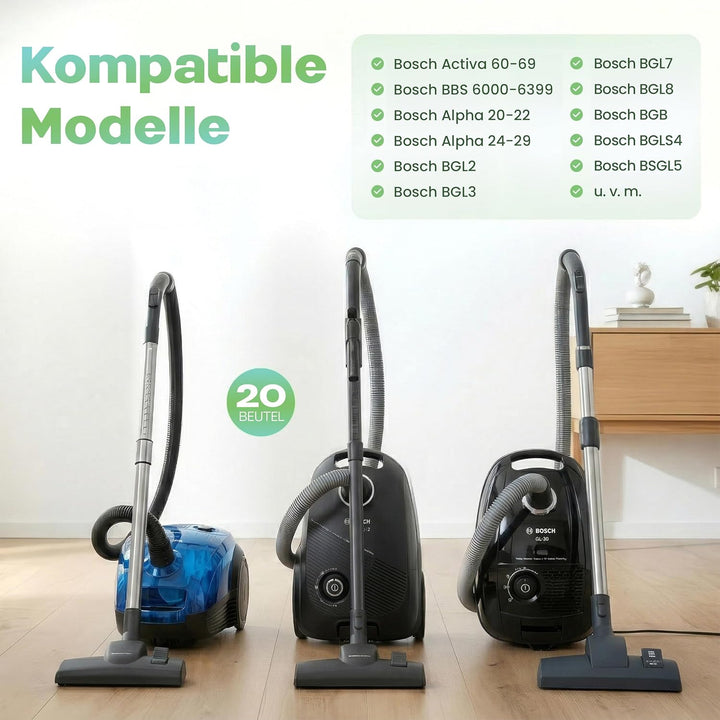 20 Staubsaugerbeutel passend für Siemens Staubsauger Z Serien: Z7.0, Z5.0, Z4.0, Z3.0, Z2.0, Swirl S