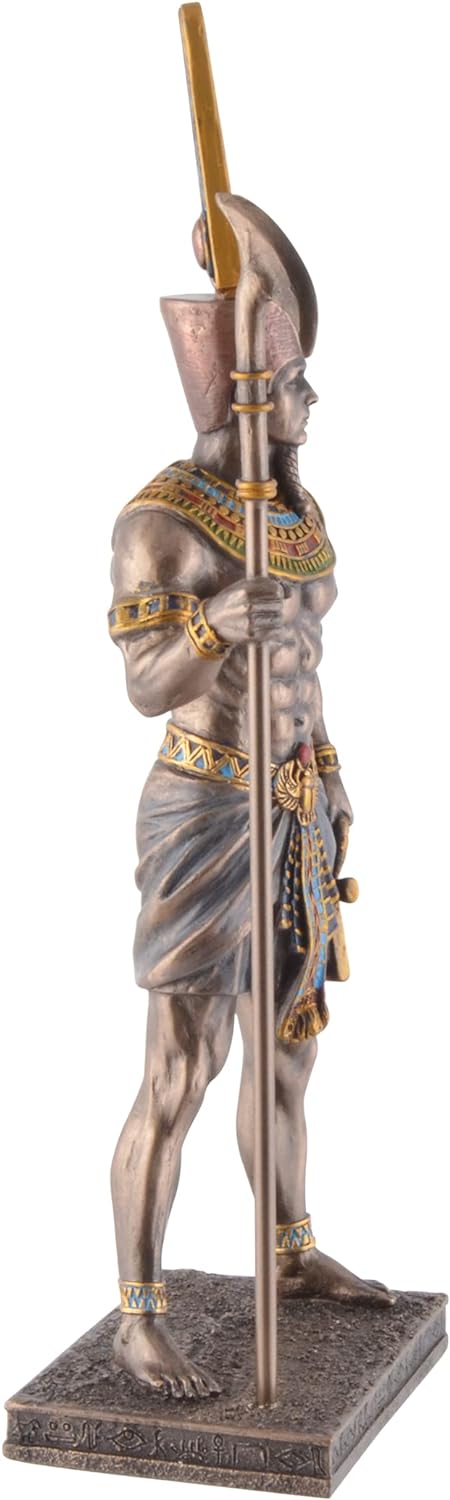 Ägyptischer Gott Amun-Re mit Stab - bronziert und coloriert by Veronese