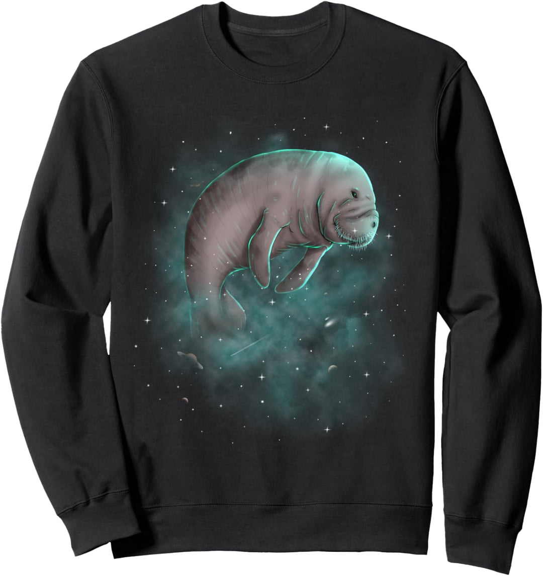 Manatee Cosmic Galaxy Celestial Outer Space Astronomy Sweatshirt