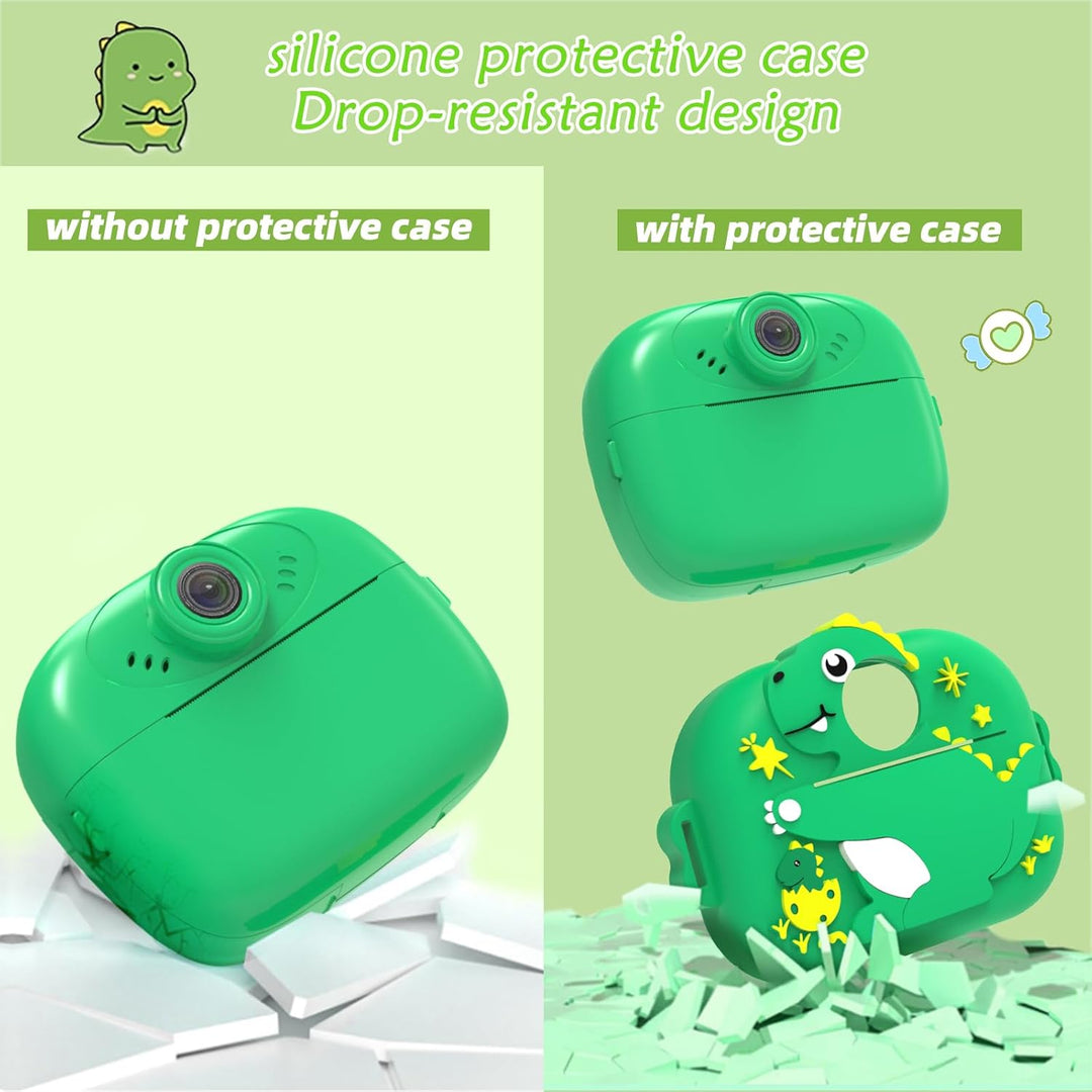 Camera Instant Camera, 2.4 Inch Display Digital Camera for Children with Printing Paper & 32G TF Car