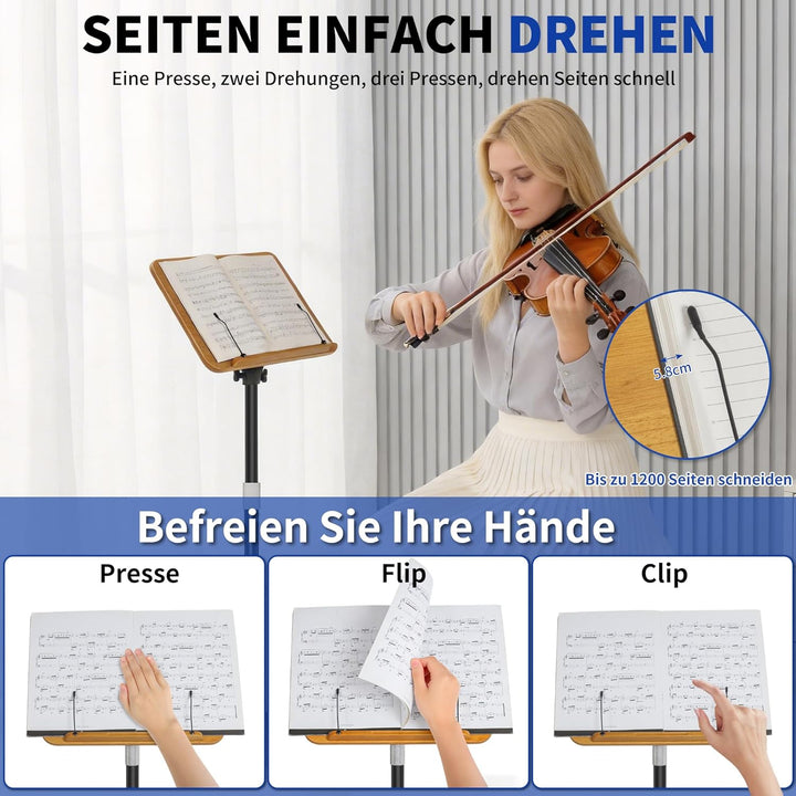 OUUTMEE Lesebuchständer, anhebbarer Beistelltisch, Winkelverstellung, Metallstruktur, Laptop, Kochbu
