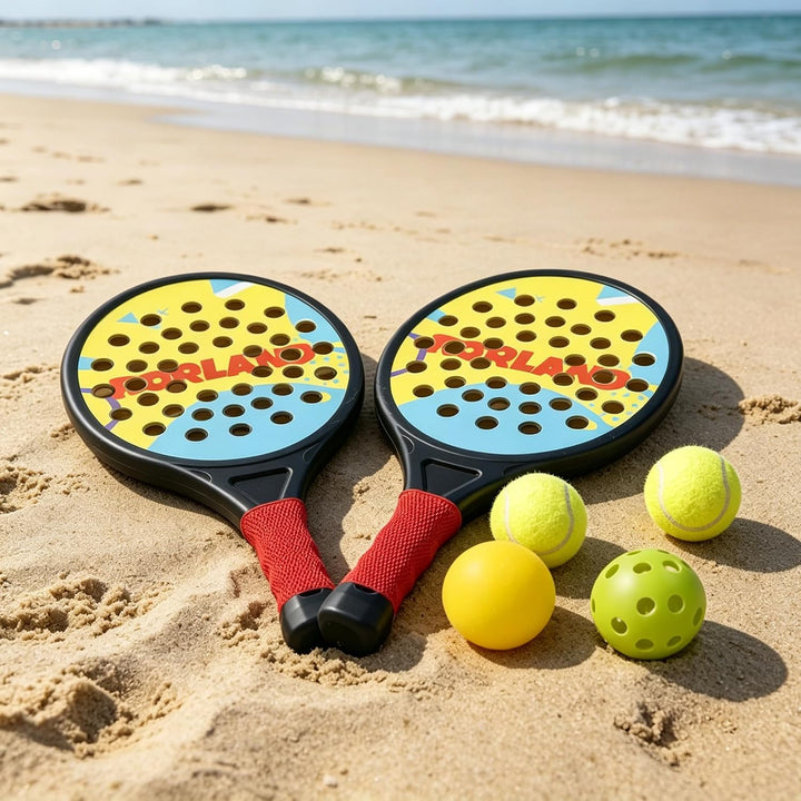Kinder Padel Schläger Set, Leichte Padelschläger für Einsteiger Jungen Mädchen ab 6 Jahre, Ballspiel