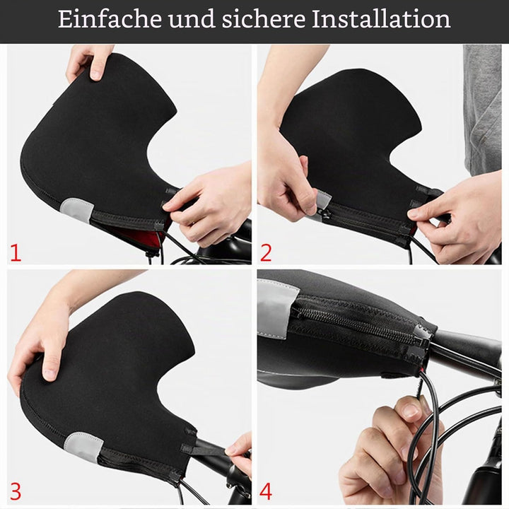 doorslay Winter Fahrrad Lenker Warme Handschuhe Winddicht Fahrrad Fäustlinge Kaltes Wetter Pendeln N