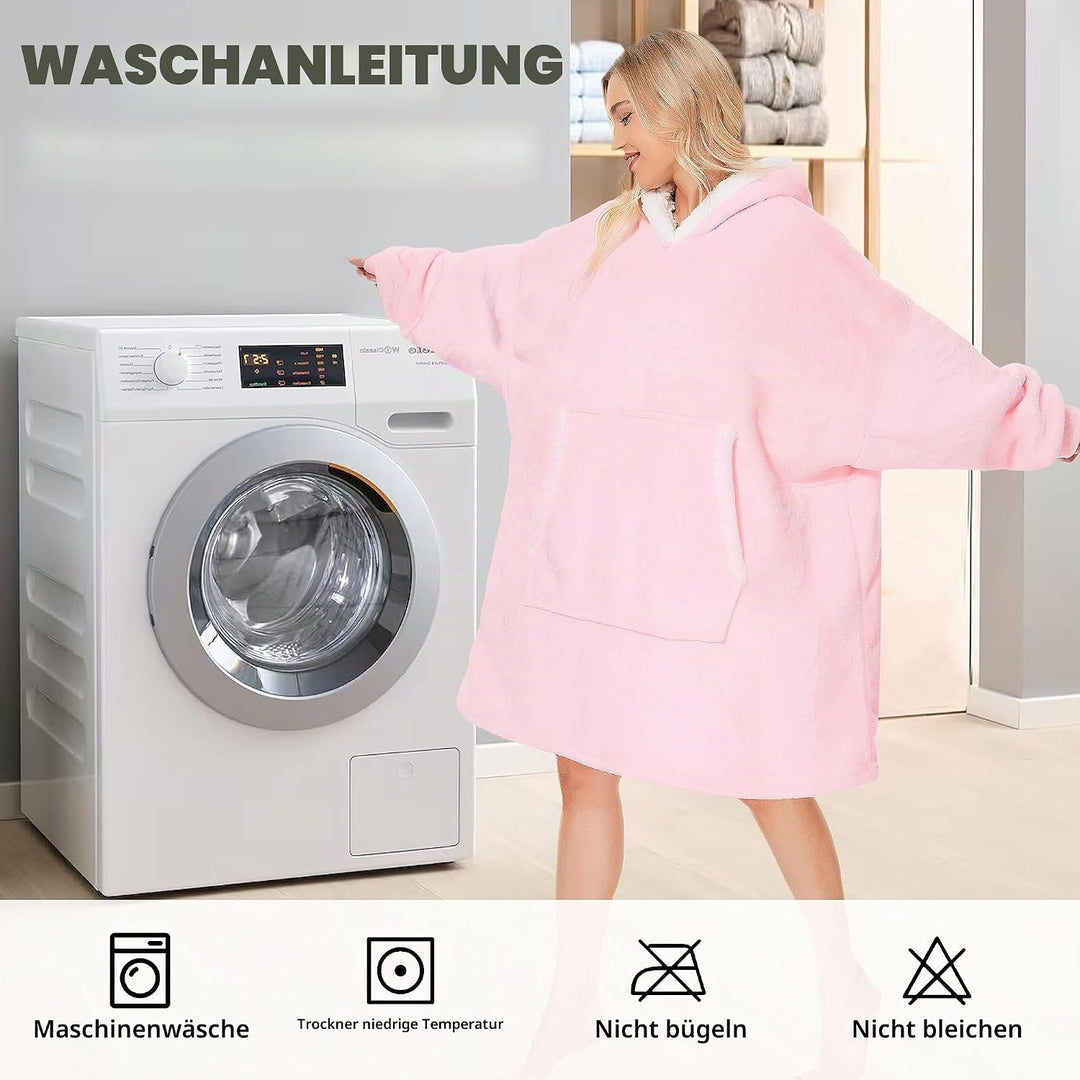 Gentlewarm übergrosse Hoodie Sweatshirt mit Kapuze, Super Weich und bequem Flanell Damen Kapuzenpull