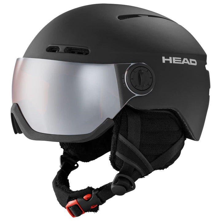 HEAD KNIGHT Visier Skihelm für Erwachsene, Unisex, Black XS-S Schwarz, XS-S Schwarz