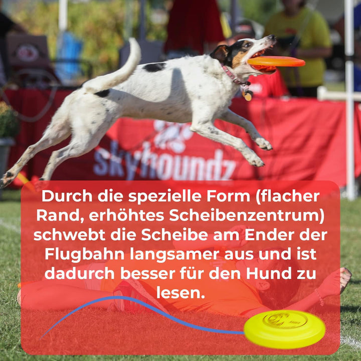 Hyperflite K10 Jawz bissfeste Hunde Frisbee GELB mit X-Flash Anti Glanz gegen Sonnenblitze, Gelb
