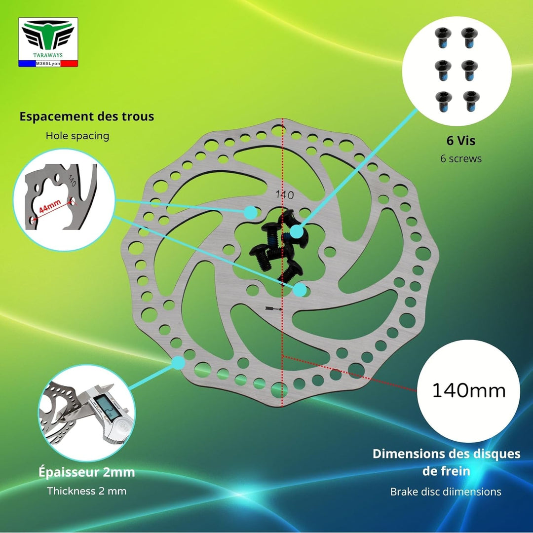 Bremsscheibe 140mm für Elektroroller Dualtron 2 Dualtron 3 Dualtron Eagle Urbanglide E-Cross pro - K