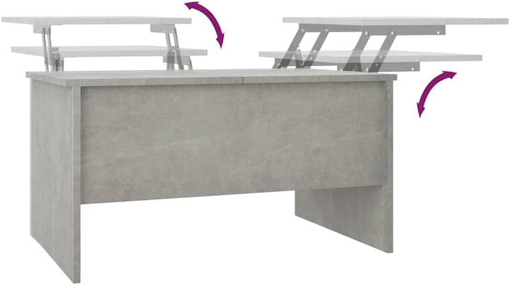 vidaXL Couchtisch Höhenverstellbar Kaffeetisch Beistelltisch Wohnzimmertisch Sofatisch mit Stauraum
