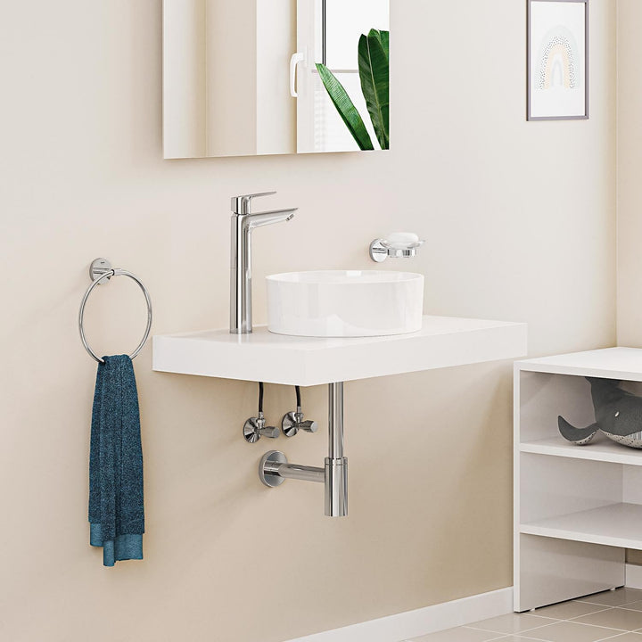 GROHE Start Edge - Einhand-Waschtischarmatur (wassersparend, XL- Size, flexible Anschlussschläuche),