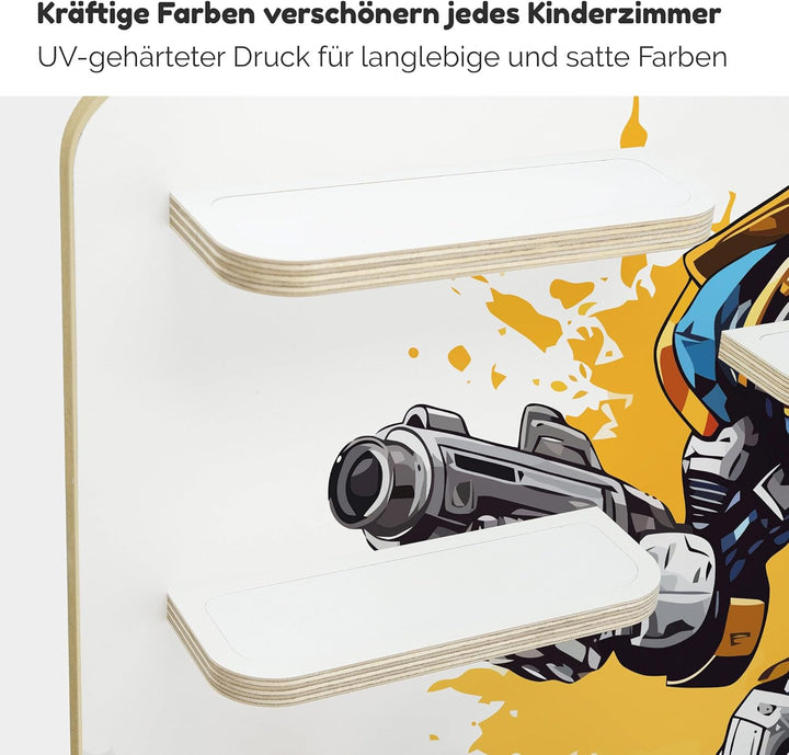 stadtecken Kinder Regal für Musikbox I Geeignet für die Toniebox und ca. 50 Tonies I Perfekte Aufbew