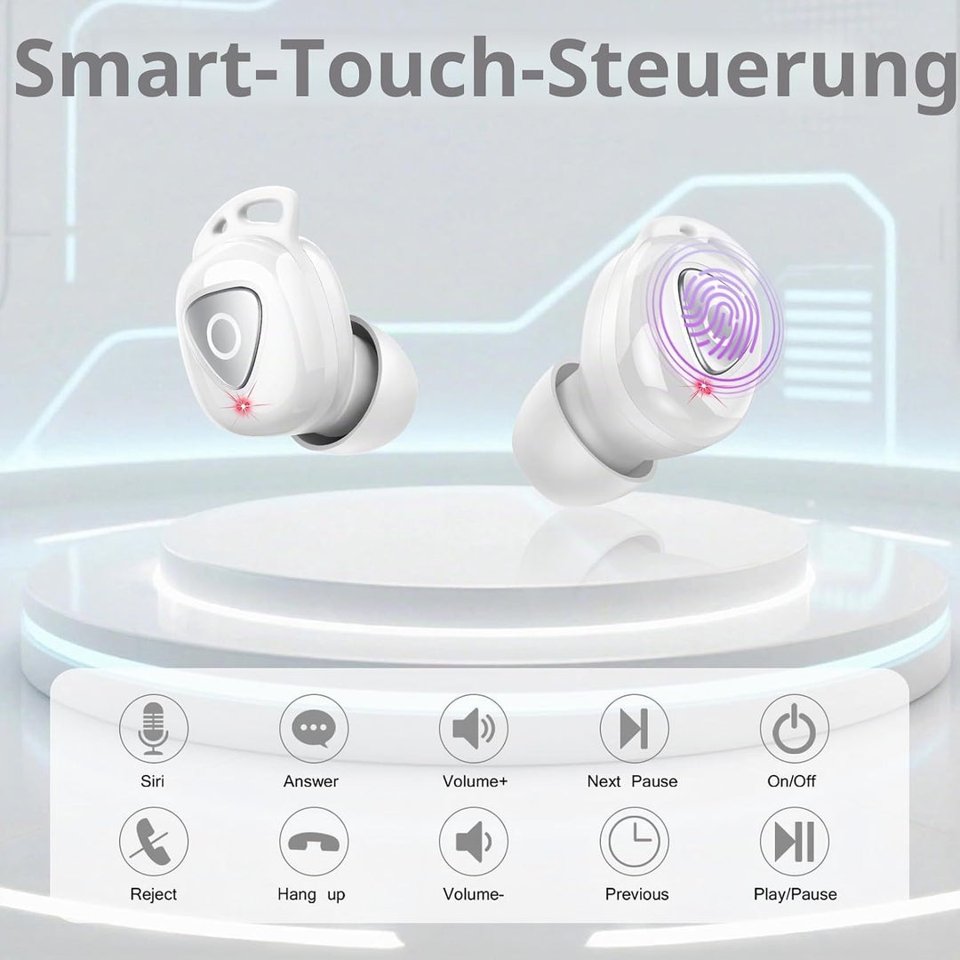 Bluetooth Kopfhörer, In Ear Kopfhörer Kabellos Bluetooth 5.4 mit Rotierende Gesichtsveränderung, 40S