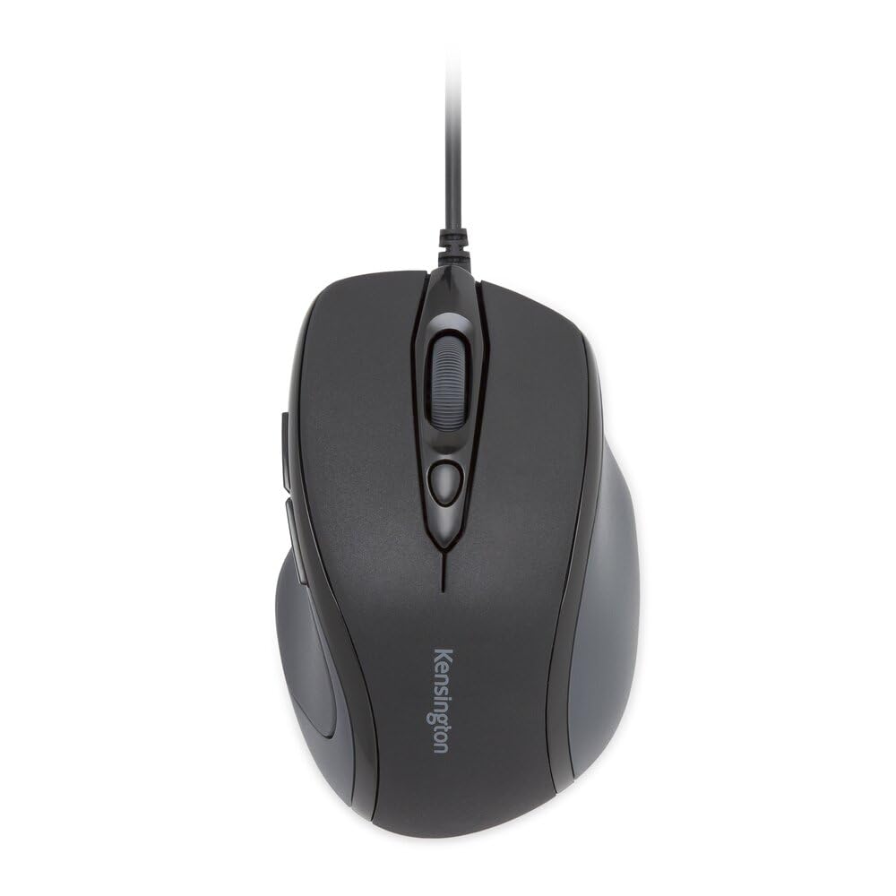 Kensington kabelgebundene ergonomische Mid-Size-Maus, Pro Fit Computermaus mit Kabel für Laptop, Des