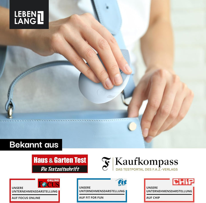 LEBENLANG Mini Fusselrasierer Elektrisch - Inkl. Ersatzklingen & Reinigungspinsel I Entfussler Fluse