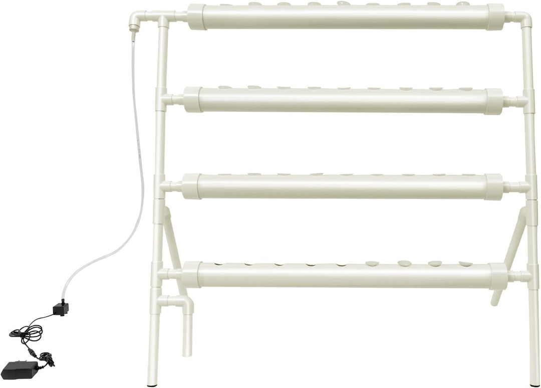 Hydrokultur-Set, 4 Etagen, 36 Löcher, oberirdisches Anbausystem, Wasserpumpe inklusive PVC-U, für Ge