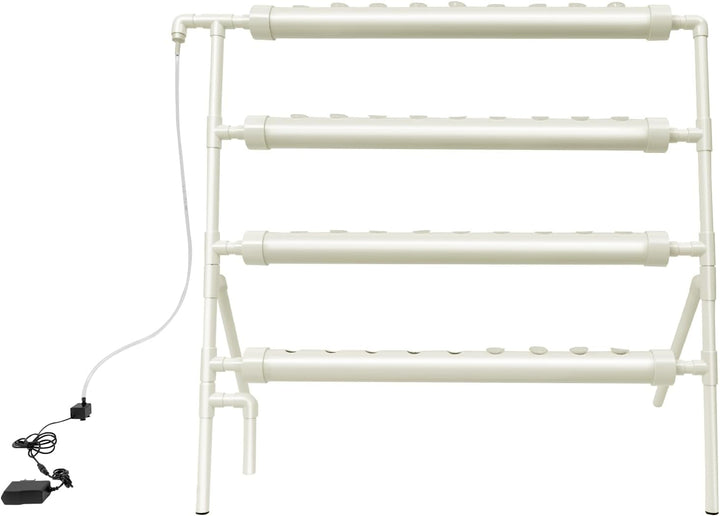 Hydrokultur-Set, 4 Etagen, 36 Löcher, oberirdisches Anbausystem, Wasserpumpe inklusive PVC-U, für Ge