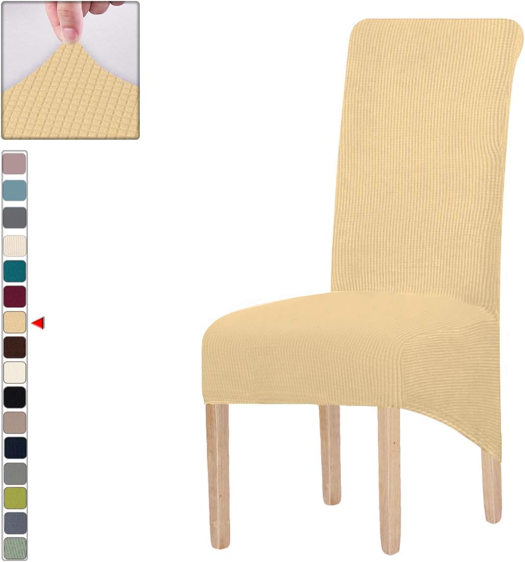 LANSHENG Stretch XL Stuhlhussen für Esszimmerstühle 2/4/6 Pcs Stuhl Schutzbezug, elastische Stuhl Pr