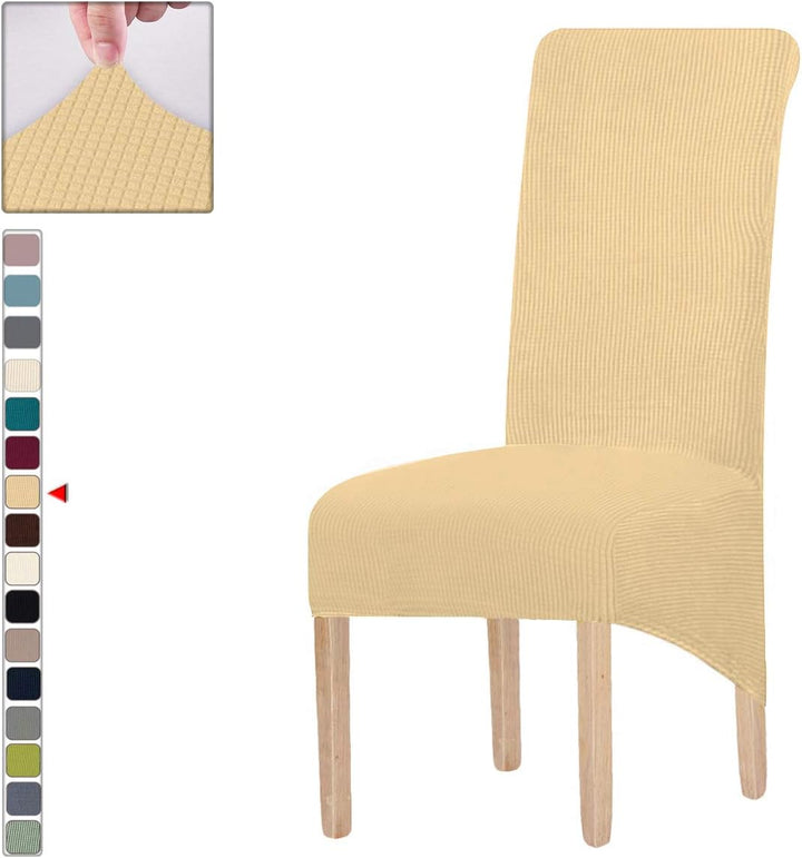 LANSHENG Stretch XL Stuhlhussen für Esszimmerstühle 2/4/6 Pcs Stuhl Schutzbezug, elastische Stuhl Pr