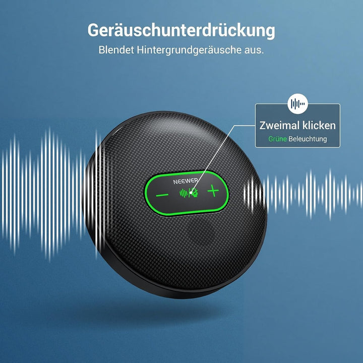 NEEWER UM04 USB Mikrofon, AI Rauschunterdrückung, omnidirektionales Kondensator Tischmikrofon mit 48