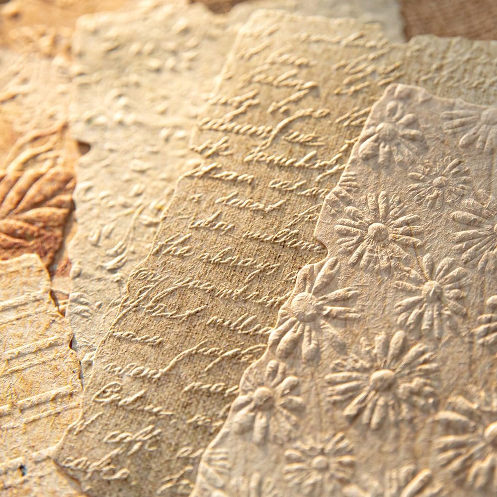 168 Blätter Scrapbook Papier Scrapbook Zubehör,Relief Vintage Papier Decoupage Papier Geprägt Strukt