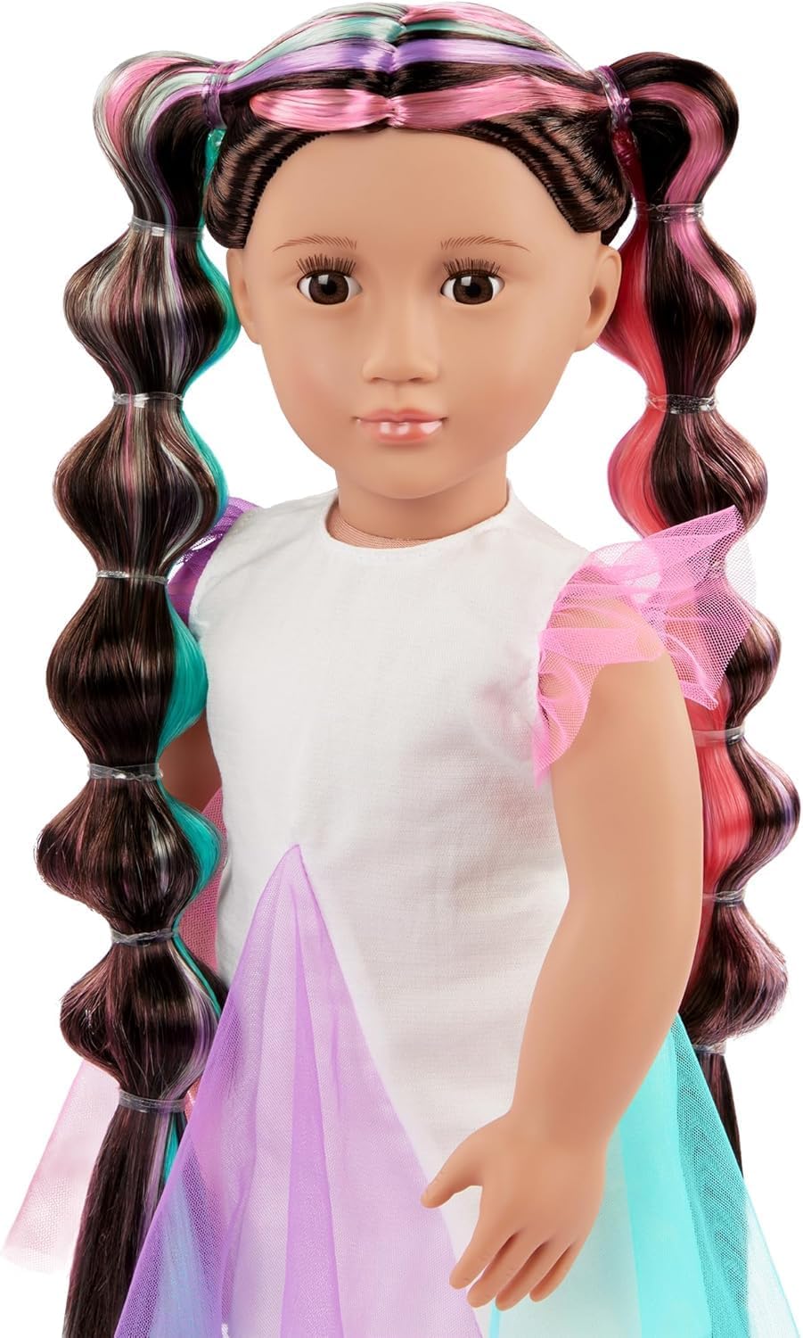 Our Generation - Tina - from Hair to There - 46 cm Hair Grow Doll - Lebensechte braune Augen und ult