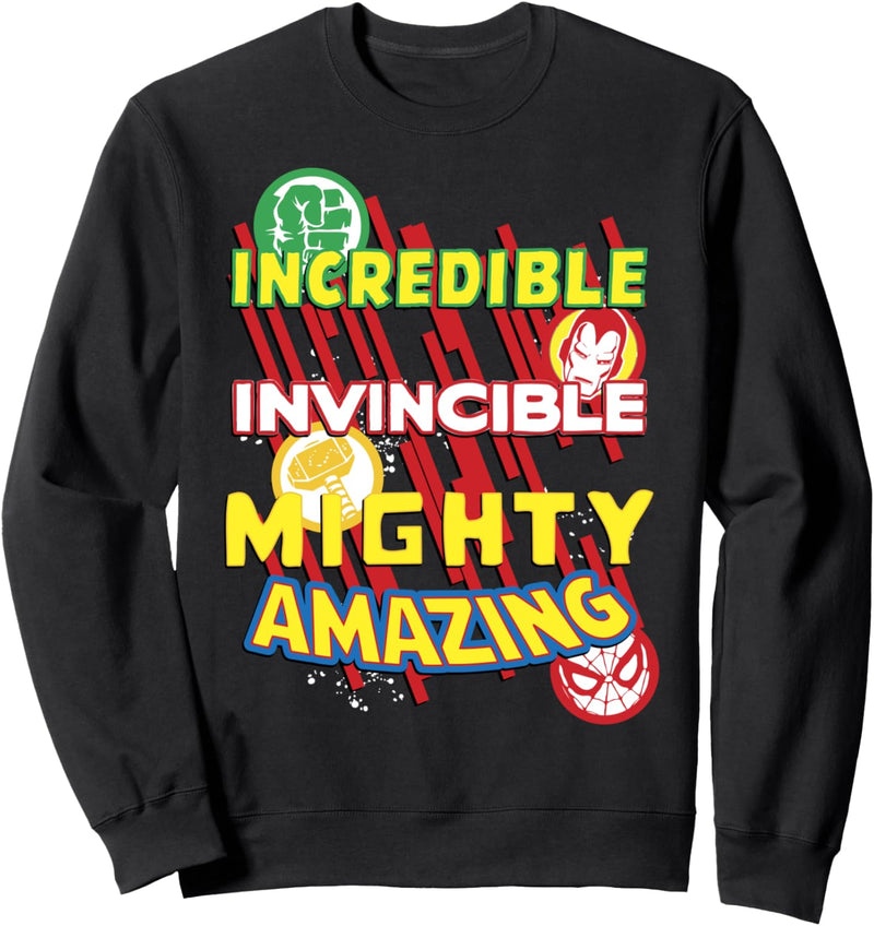 Marvel Avengers Incredible Invincible Mighty Amazing Sweatshirt