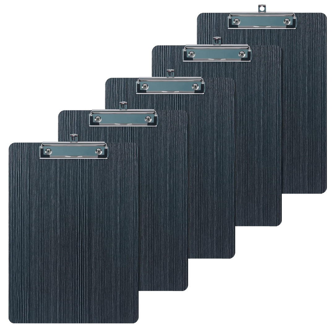 Klemmbrett A4, 5 Stück Holz, Hartplatten Mit Gummierter Metalklemme, Schreibbrett Pad Halter Clipboa