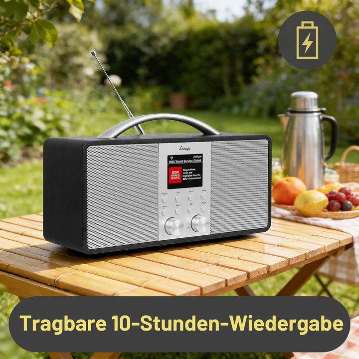 Lemega IR6 Internetradio mit Podcast-Funktion &amp; Bluetooth - DAB/DAB+, UKW Stereo-Radio mit echtem 2.